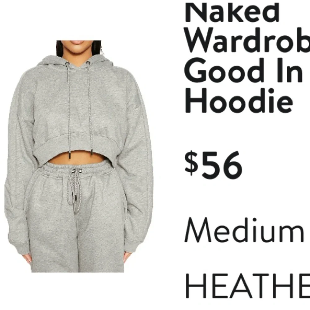 naked wardrobe cropped hoodie - Picture 2 of 6